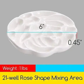 MEEDEN Ceramic Palette, Rose Designed - MetrocartsPalette