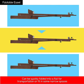 MEEDEN Classic Heavy Duty H-Frame Artist Easel-Walnut-DW01 MEEDEN