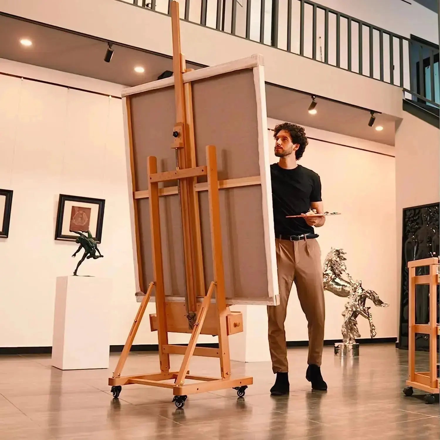 MEEDEN Deluxe Crank Adjusting Master H-Frame Easel- W15S - MetrocartsEasel