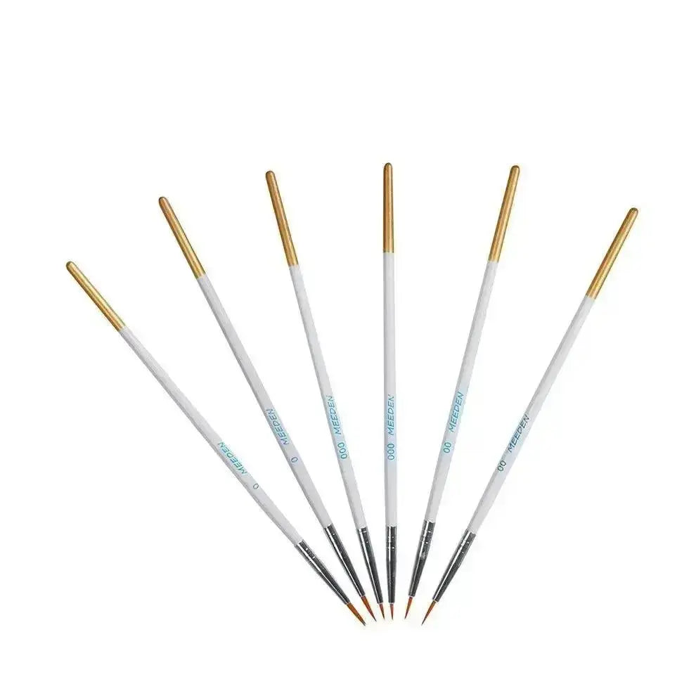 MEEDEN Detail Paint Brush Set - 6 Miniature Art Brushes - MetrocartsBrushes