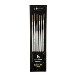 MEEDEN Detail Paint Brush Set - 6 Miniature Art Brushes - MetrocartsBrushes