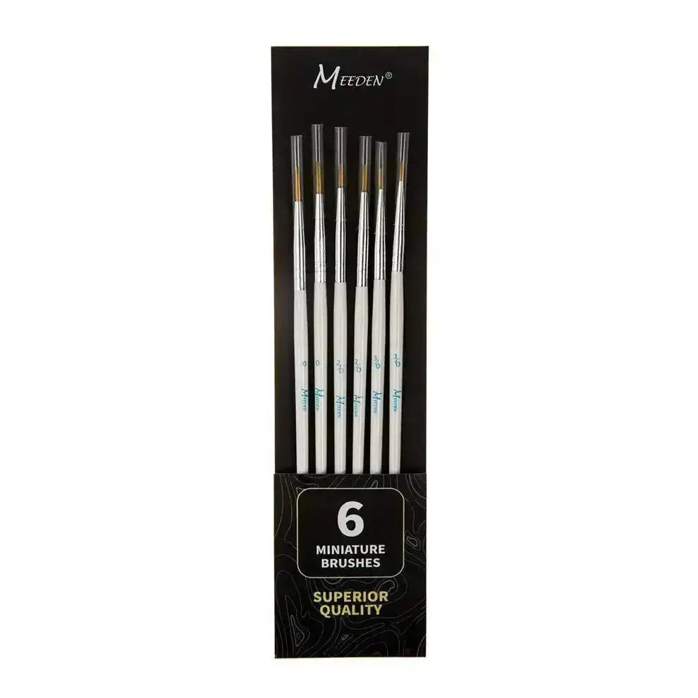 MEEDEN Detail Paint Brush Set - 6 Miniature Art Brushes - MetrocartsBrushes