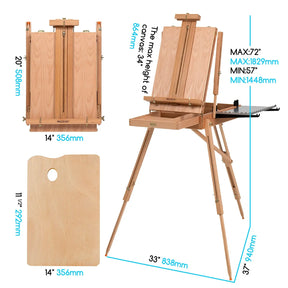 MEEDEN Foldable Plein Air French Easel-HX-3 MEEDEN
