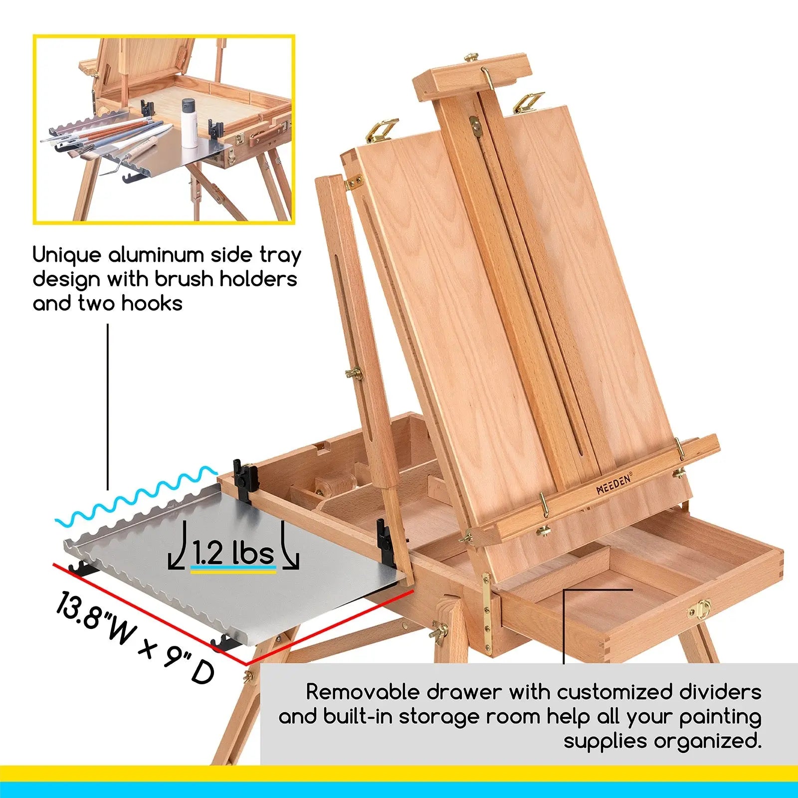 MEEDEN Foldable Plein Air French Easel-HX-3 MEEDEN