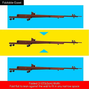 MEEDEN H-Frame Solid Beech Wood Easel-Dark Walnut-W02D - Metrocarts