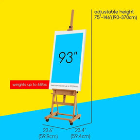 MEEDEN H-Frame Solid Beech Wood Easel-W02D - MetrocartsEasel