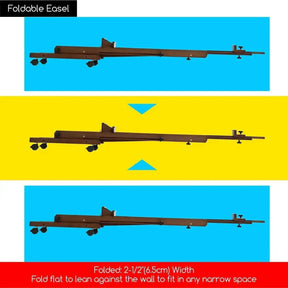 MEEDEN H-Frame Solid Beech Wood Easel-Walnut-W02D - Metrocarts