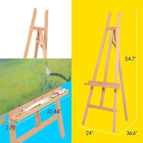 MEEDEN Large Adjustable Artist Wooden Easel-54.7 Height-W08/ES-6016 - MetrocartsEasel