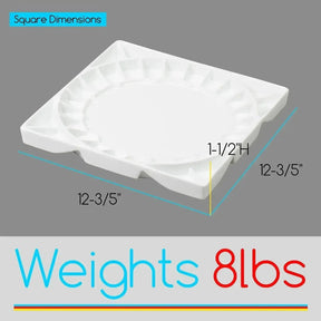 MEEDEN Large Artist Porcelain Ceramic Palette With Lid Cover - MetrocartsPalette