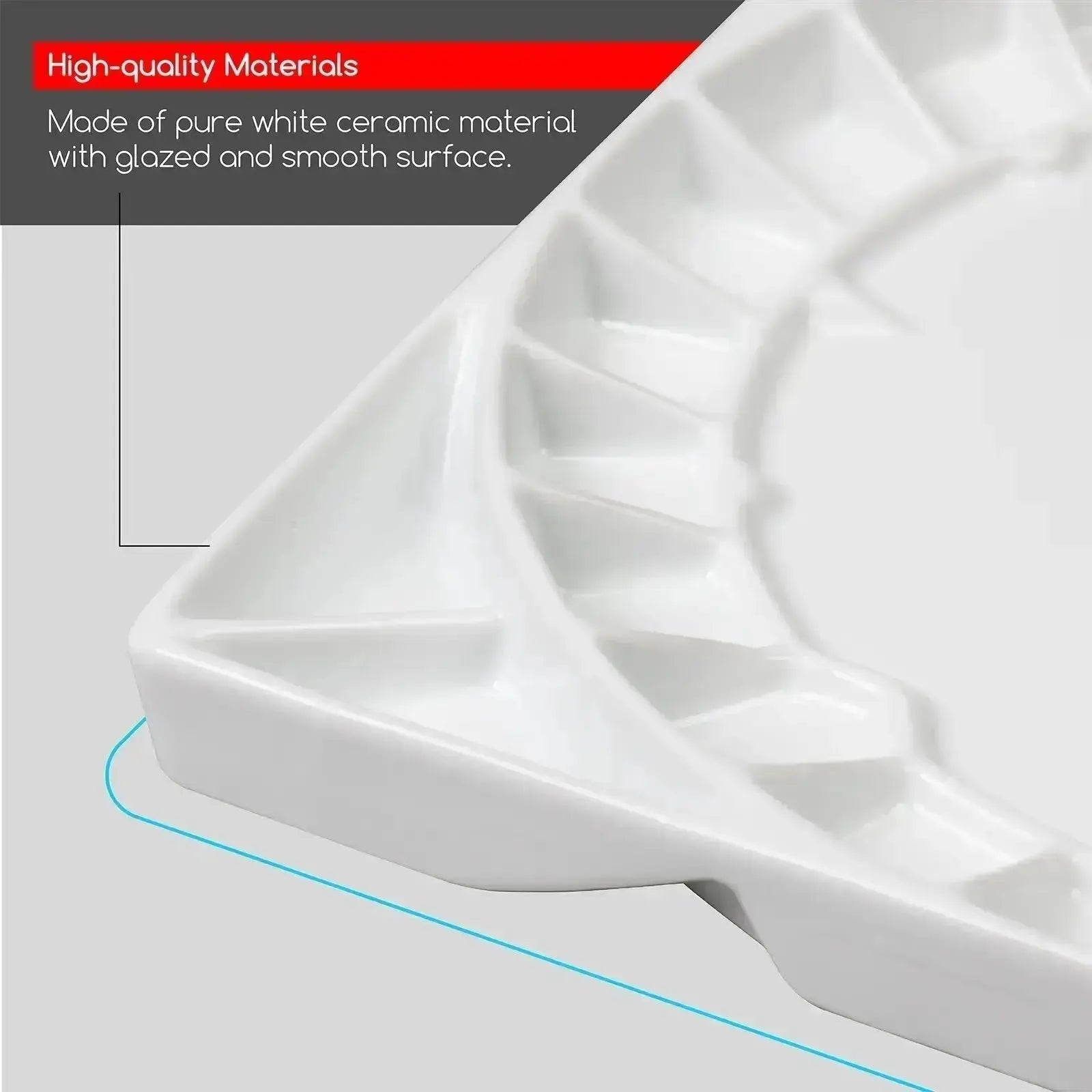 MEEDEN Large Artist Porcelain Ceramic Palette With Lid Cover - MetrocartsPalette