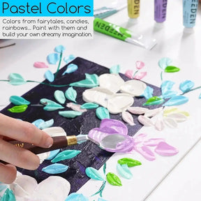 MEEDEN Pastel Acrylic Paint, 12x0.74 oz/22 ml - MetrocartsPaint