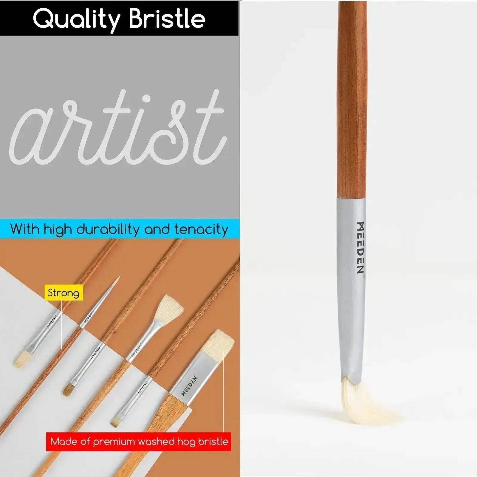 MEEDEN Professional 10 Pcs Oil Paint Brush Set - MetrocartsBrushes