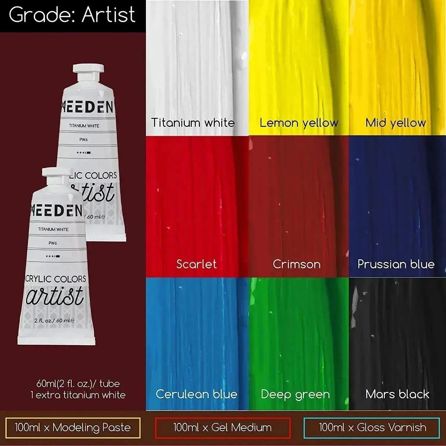 MEEDEN Professional Artist Acrylic Painting Set - MetrocartsPainting Set