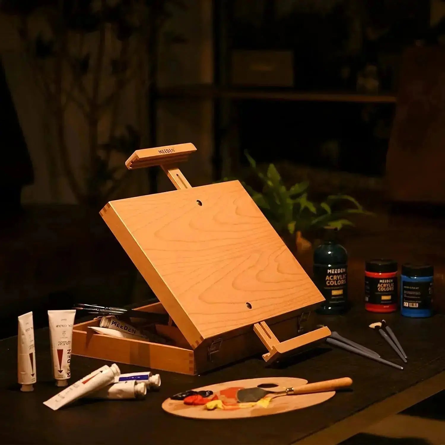 MEEDEN Tabletop Easel Sketch Box Made of Solid Beech Wood-HBX-6 - MetrocartsEasel