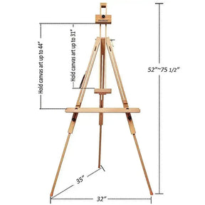 MEEDEN Tripod Field Painting Easel with Carrying Case-W07E - MetrocartsEasel