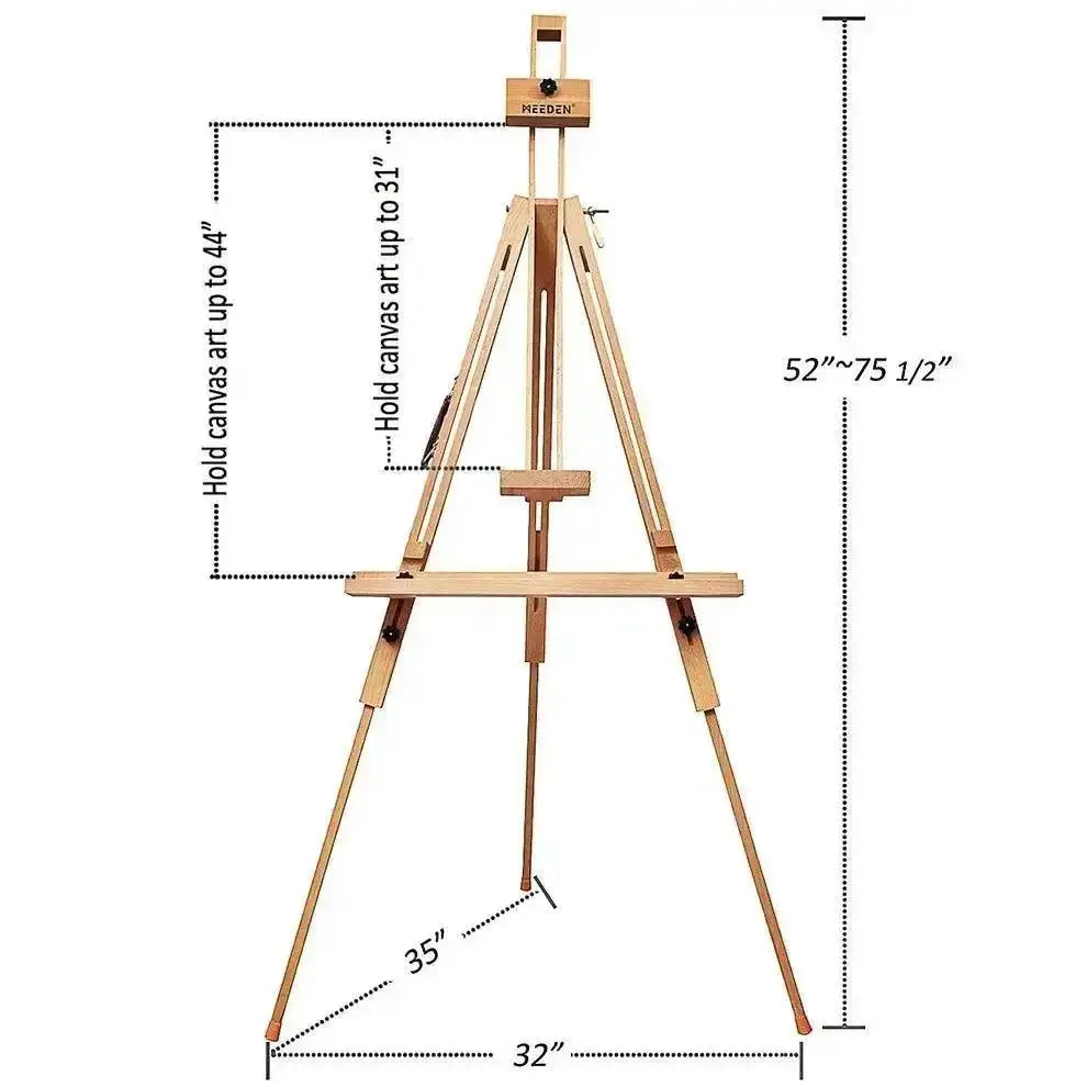 MEEDEN Tripod Field Painting Easel with Carrying Case-W07E - MetrocartsEasel