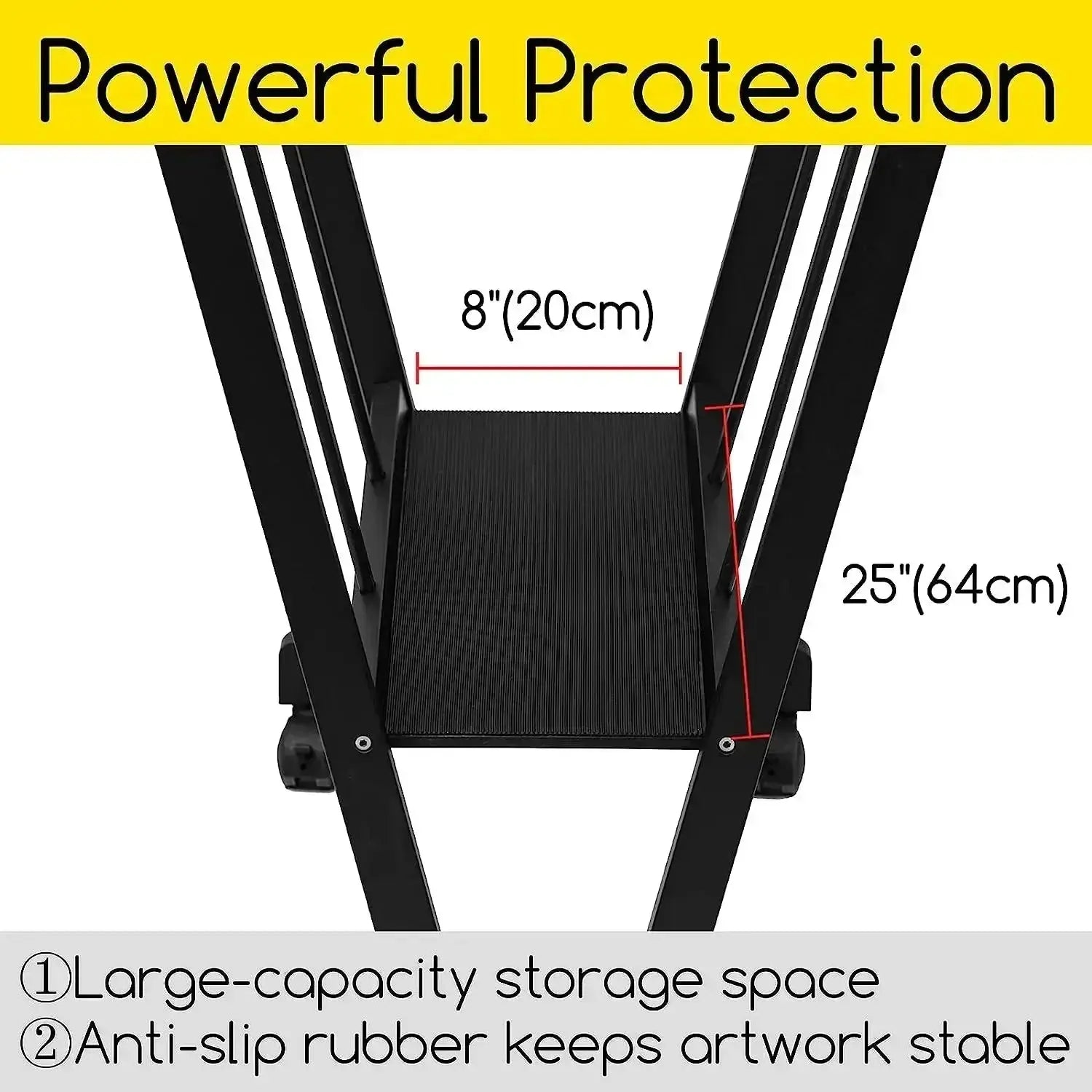 MEEDEN Wood Large Print Rack with Castors-Black - Metrocarts