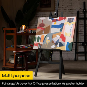 MEEDEN Pinewood A-Frame Painting Easel Stand-Black-W01D