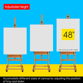 MEEDEN H-Frame Artist Easel with Storage Tray-W02