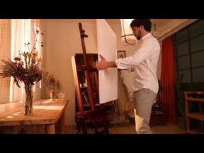 MEEDEN H-Frame Artist Easel with Storage Tray-Dark Walnut-W02