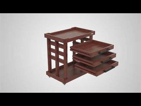 MEEDEN Deluxe Artist Storage Cart, 5-Tier Taboret-Cherry Walnut-W13H