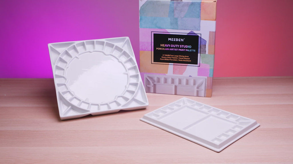 MEEDEN Studio Porcelain Watercolor Paint Palette - Metrocarts