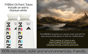 MEEDEN Artist Oil Painting Set, 7x100ml/3.38oz - Metrocarts