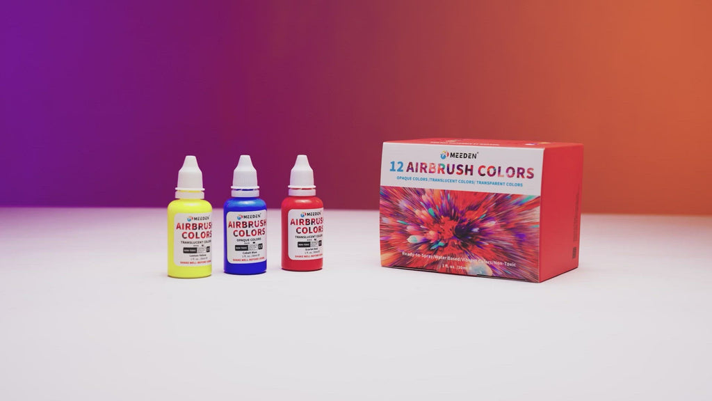 Airbrush Paint Colors Set (30 ml/3 oz) - Metrocarts